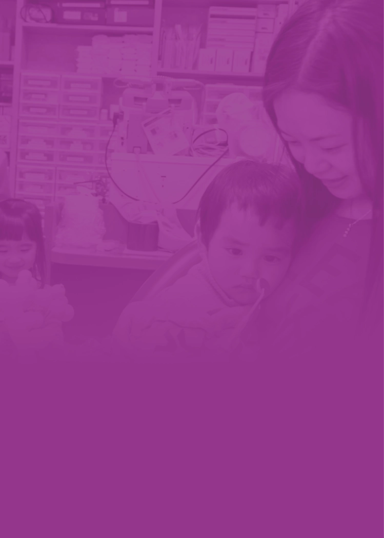 Family gathered at the dentist for a checkup.